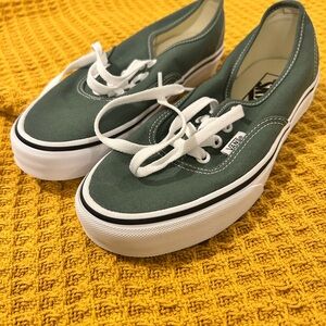 Green Vans size 6.5, brand new!
